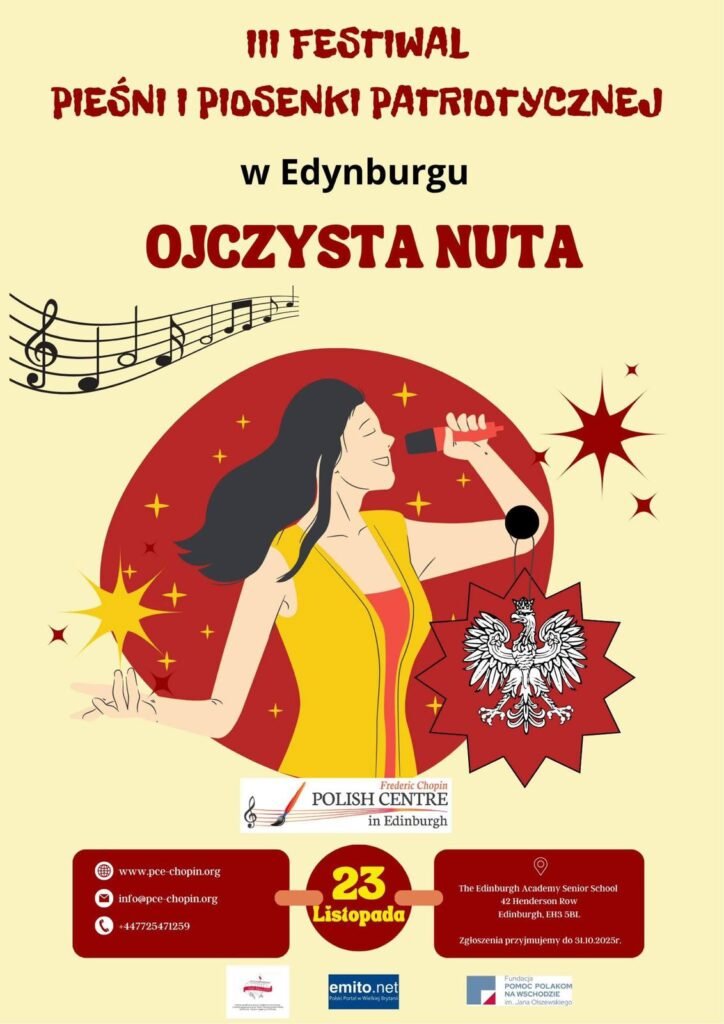 III Festiwal Pieśni i Piosenki Patriotycznej w Edynburgu.